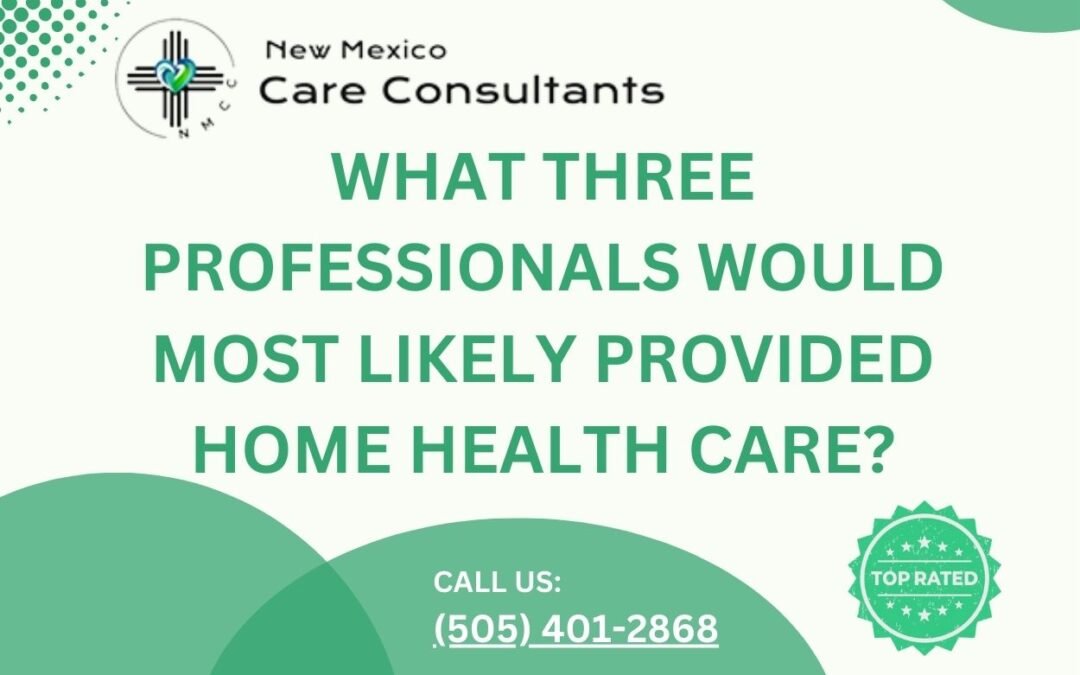 What three professionals would most likely provided home health care?